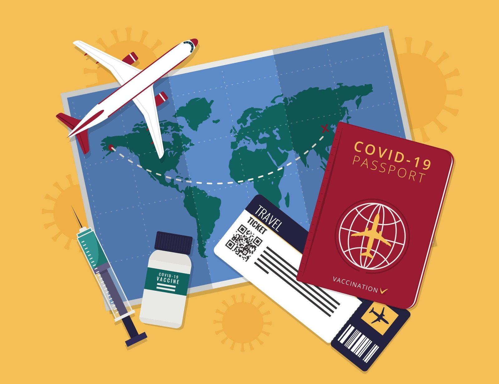 Image illustrant les éléments recommandés pour voyager en Côte d’Ivoire, incluant le carnet de vaccination international et des éléments de prévention sanitaire.